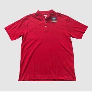 New Callaway Golf Polo Shirt Red Large